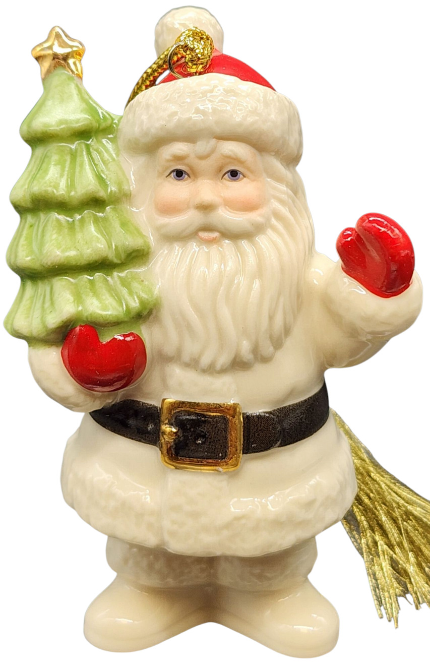 Lenox Santa Ornament Very Merry Holiday Christmas Porcelain Santa Claus